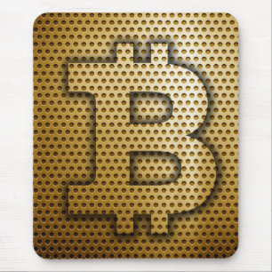 Bitcoin logo mouse pad
