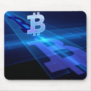 Bitcoin logo mouse pad