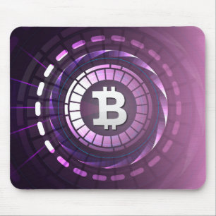 Bitcoin logo mouse pad