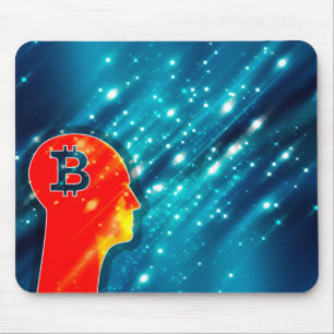 Bitcoin logo mouse pad
