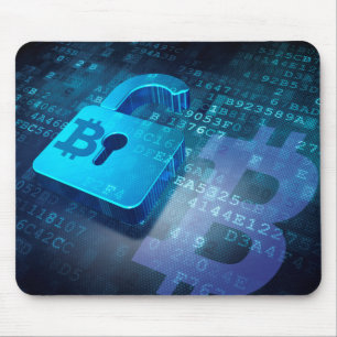 Bitcoin logo mouse pad