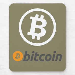 Bitcoin logo mouse pad