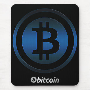 Bitcoin logo mouse pad