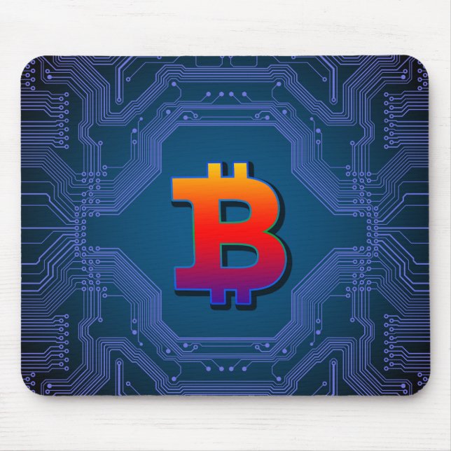 Bitcoin logo mouse pad (Front)