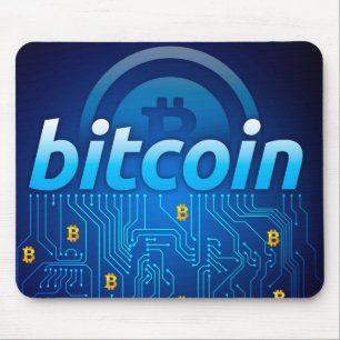Bitcoin logo mouse pad