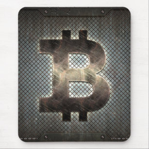Bitcoin logo mouse pad
