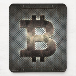 Bitcoin logo mouse pad