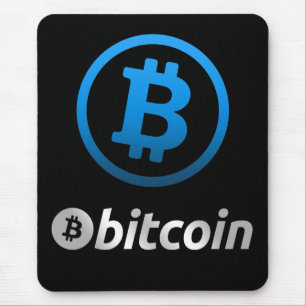 Bitcoin logo mouse pad