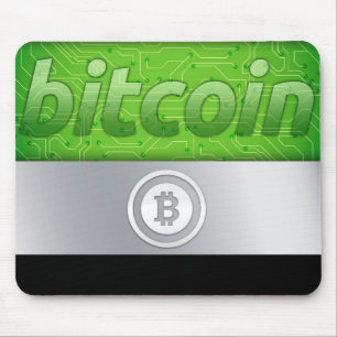 Bitcoin logo mouse pad