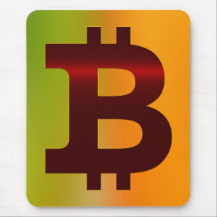Bitcoin logo mouse pad