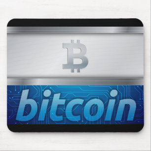 Bitcoin logo mouse pad