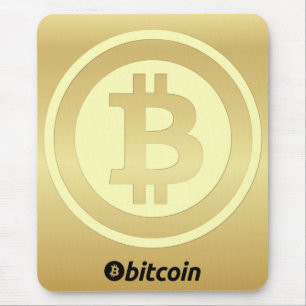 Bitcoin logo mouse pad