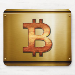 Bitcoin logo mouse pad
