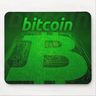 Bitcoin logo mouse pad