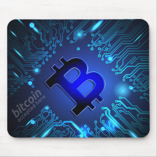 Bitcoin logo mouse pad