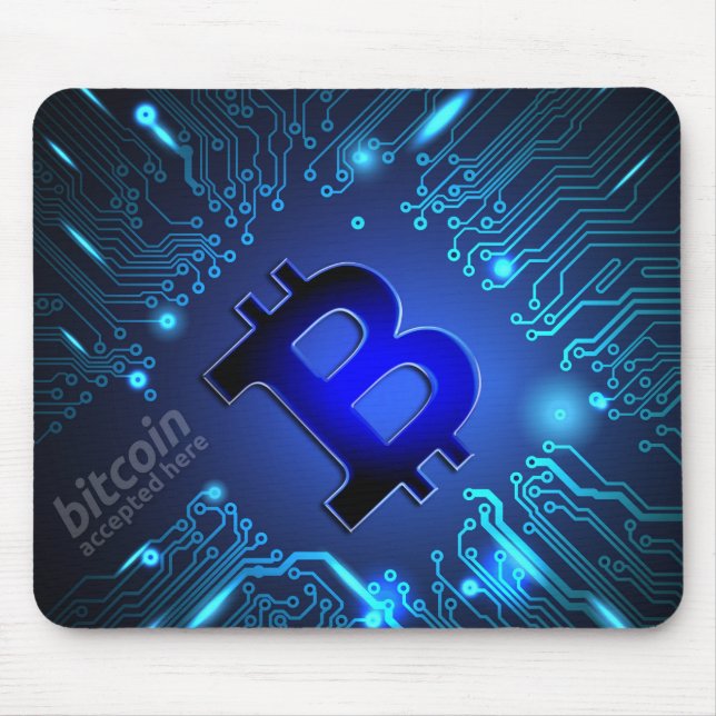 Bitcoin logo mouse pad (Front)