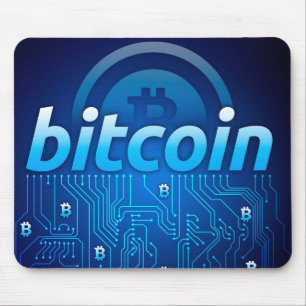 Bitcoin logo mouse pad