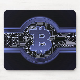 Bitcoin logo mouse pad