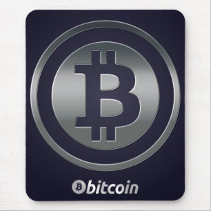 Bitcoin logo mouse pad