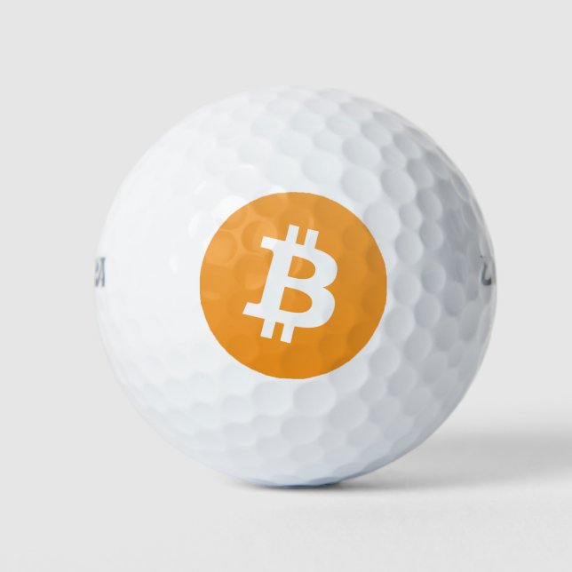 Bitcoin logo on golf ball (Front)