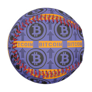 Bitcoin Logo Pattern Baseball