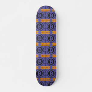 Bitcoin Logo Pattern Skateboard