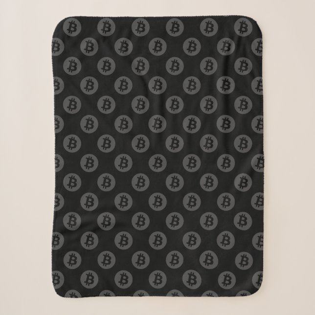 Bitcoin Logo Sherpa Blanket (Front)