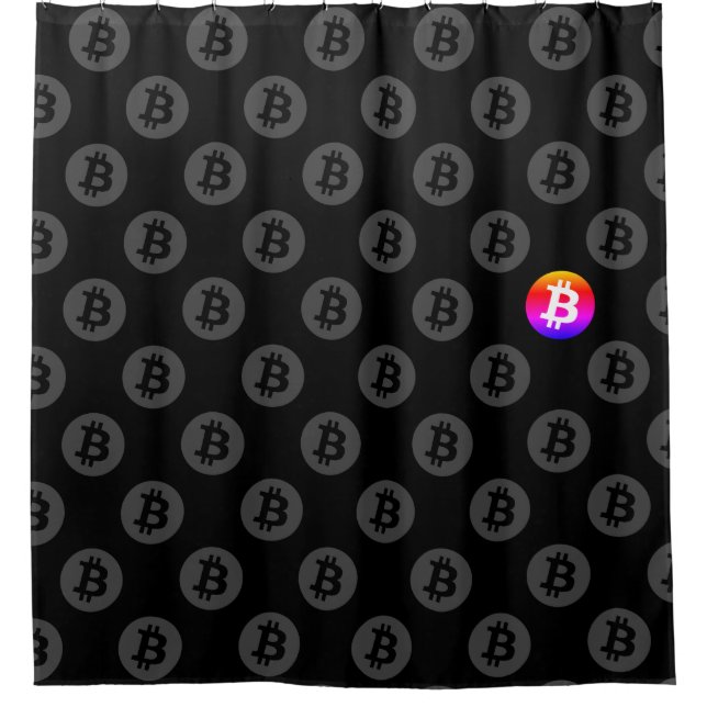 Bitcoin Logo Shower Curtain (Front)