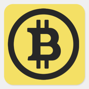 Bitcoin Logo Square Sticker