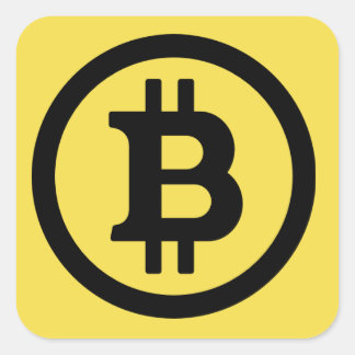 Bitcoin Logo Square Sticker