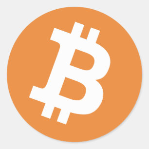 Bitcoin logo stickers