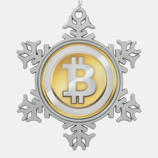 Bitcoin Logo Symbol Crypto Coin Christmas Ornament (Front)