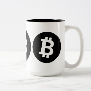 Bitcoin logo Two-Tone coffee mug