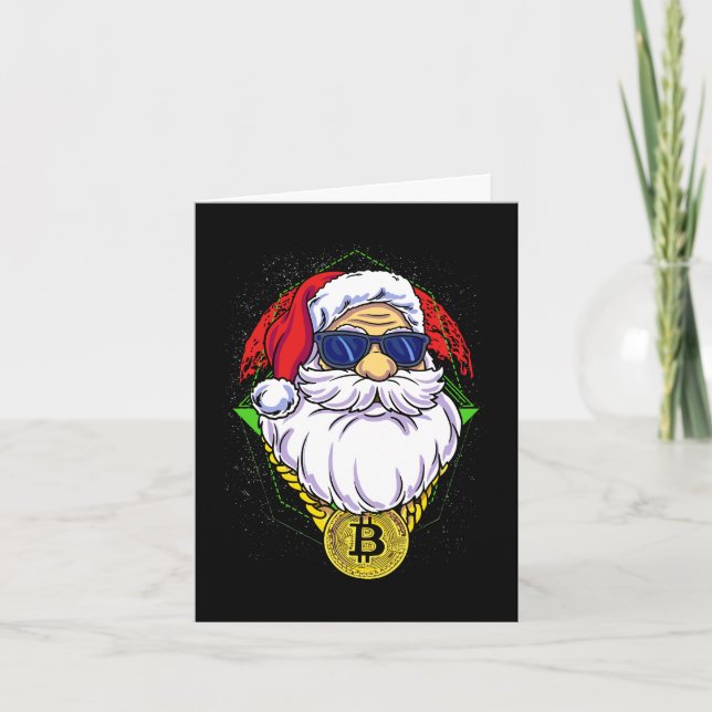 Bitcoin Lover Holiday  Card (Front)