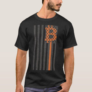 Bitcoin Merchandise Vintage American Flag HODL B T-Shirt