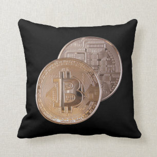 Bitcoin metallic made of copper. M1 Cushion