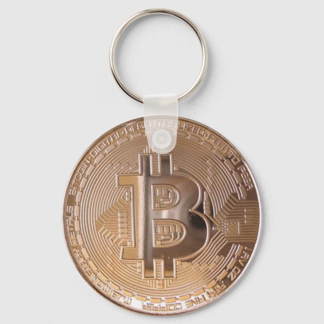 Bitcoin metallic made ​​of copper. M1 Key Ring (Front)