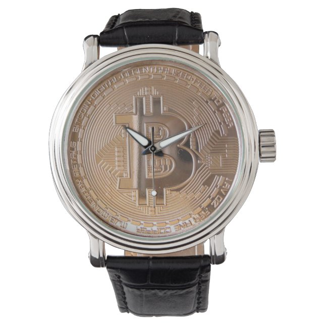 Bitcoin metallic made ​​of copper. M1 Watch (Front)