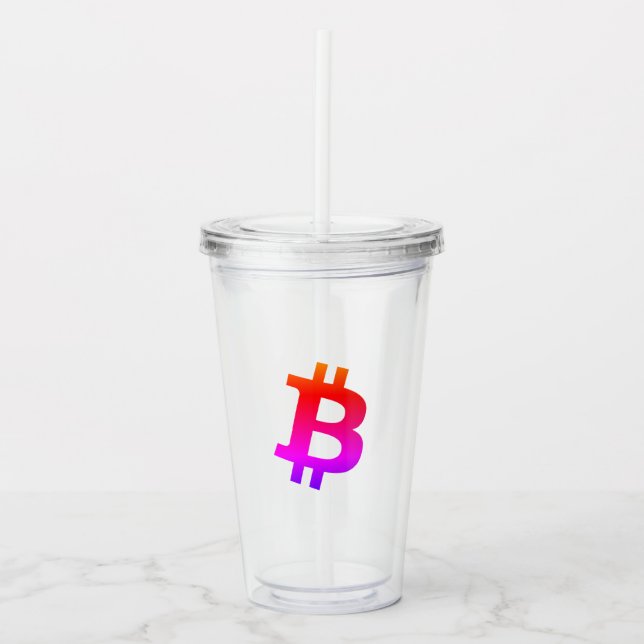 Bitcoin Miami Acrylic Tumbler (Front)