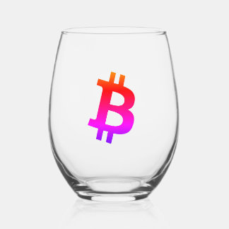 Bitcoin Miami Stemless Wine Glass