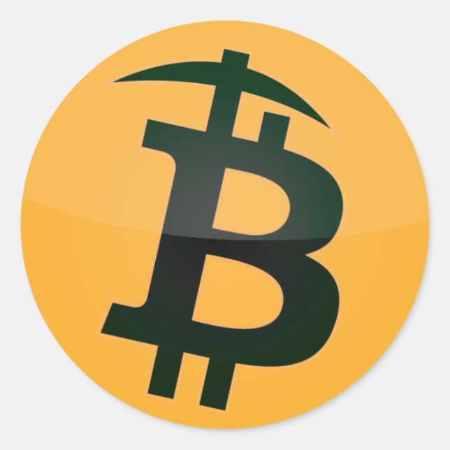 Bitcoin Miner Logo Sticker (Front)