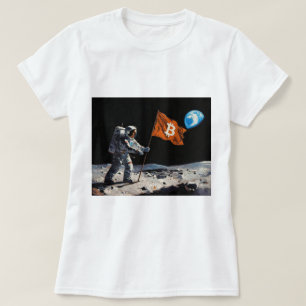 "Bitcoin Moon" Oil Painting #1 T-Shirt