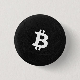 Bitcoin Neuron Black 3 Cm Round Badge