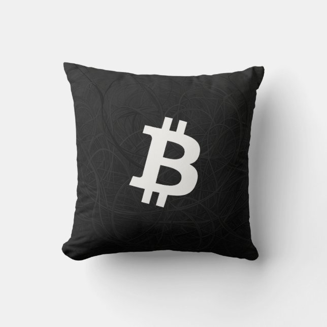 Bitcoin Neuron Black Cushion (Front)