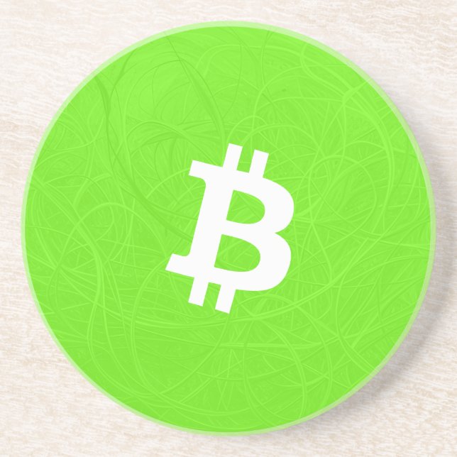 Bitcoin Neuron Green Coaster (Front)