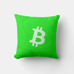 Bitcoin Neuron Green Cushion