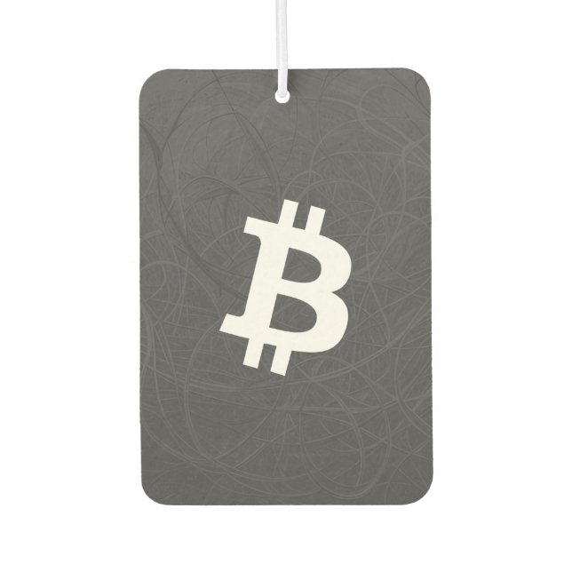 Bitcoin Neuron Grey Car Air Freshener (Front)