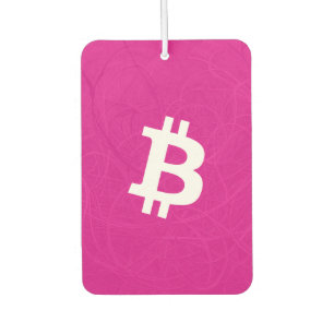 Bitcoin Neuron Hot Pink Car Air Freshener
