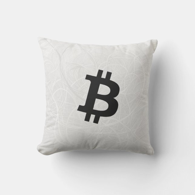 Bitcoin Neuron White Cushion (Front)
