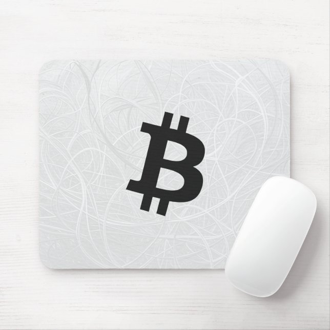 Bitcoin Neuron White Mouse Pad (With Mouse)